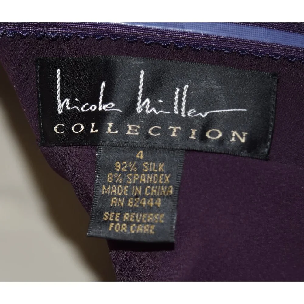 Nicole Miller Purple formal dress sz 4 - Picture 6 of 6